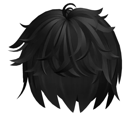 Messy Y2K Boy Hair (Black)