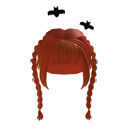 Halloween Pumpkin Hair With Bats