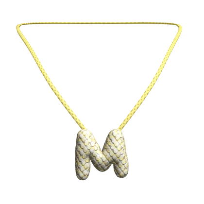 Preppy Bubble Initial Necklace M 3.0 Gold
