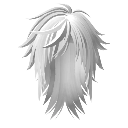 Long Messy Scene Punk Wolf Cut Hair in White