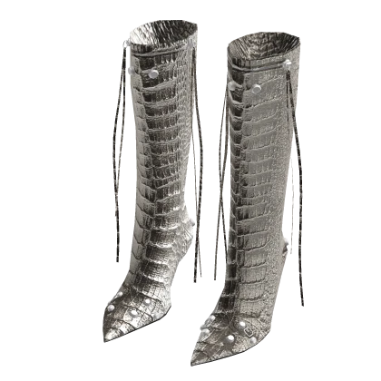 Street Design Shine Metal Pointed Boots