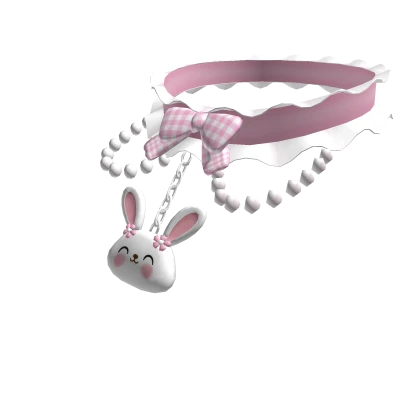 Easter Bunny Pendant Necklace - Pink 