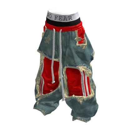 Opium Style Distressed Panel Pants