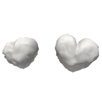 Heart Pom Poms - white