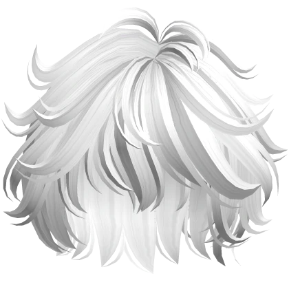 Messy Fluffy Anime Boy Hair (White)