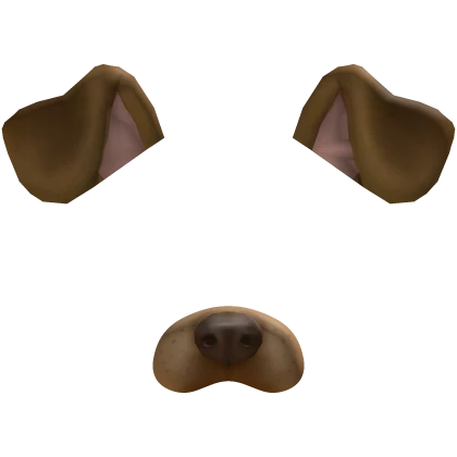 Trendy Brown Dog Puppy Face Filter