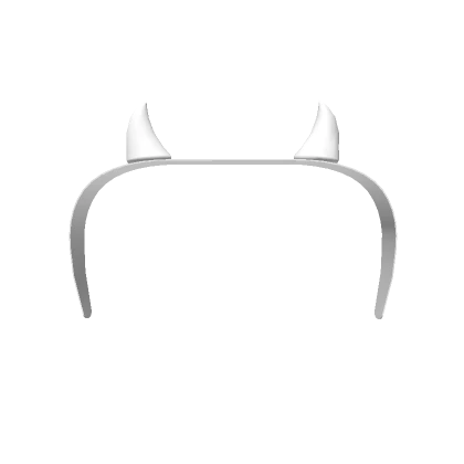 Cutesy White Devil Horns Headband