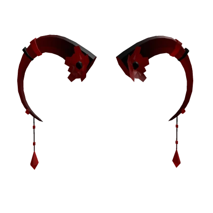 Black And Red Floral Horn 🌹