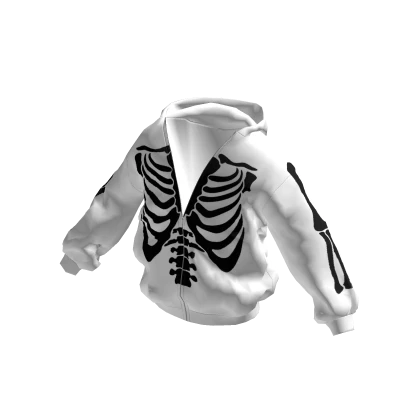 White Skeleton Zipup