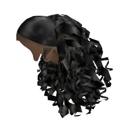 Curly Sleek Middle Part [Black]