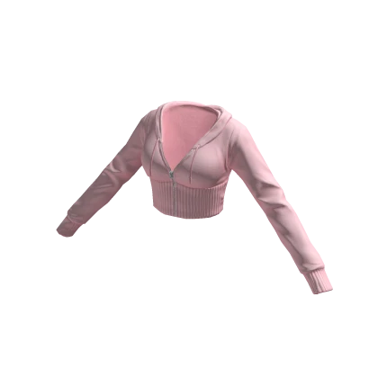 Tracksuit Hoodie Pink Cropped Baddie Crop Gym Y2K