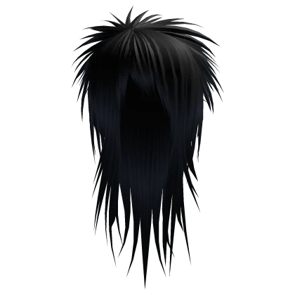 Black/Blue Long Vkei Scene Emo Hair