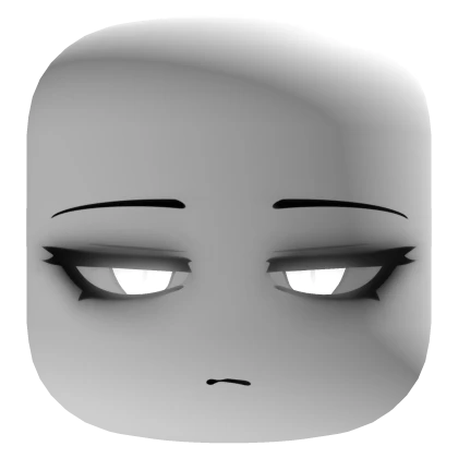 Pretty Ghost Face With White Glowing Eyes - White