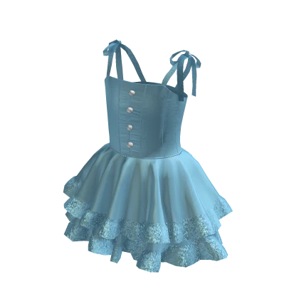♡ Ribbon Dress Cute - Blue ♡