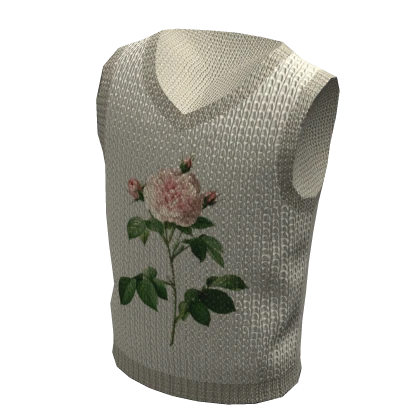 Pink Rose Knitted Sweater Vest