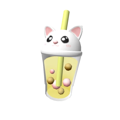 Mango Kitty Boba Tea