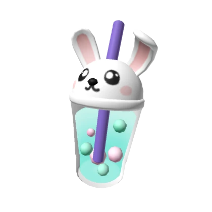 Butterfly Pea Bunny Boba Tea