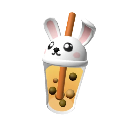 Orange Bunny Boba Tea