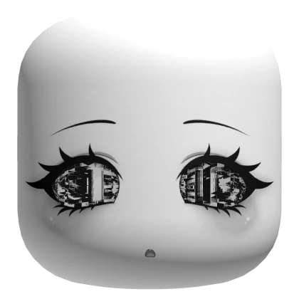 Possessed Glitched Doll Face - White [Animated]