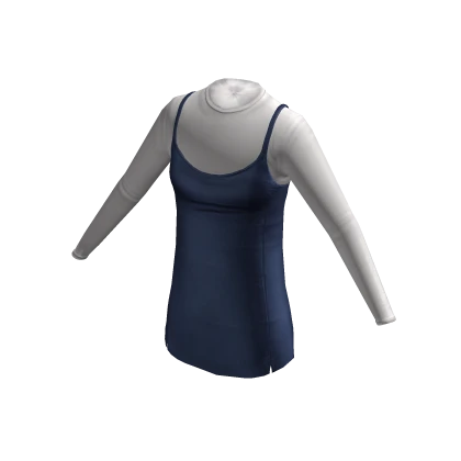 BB Cute 90s Layered Dress - Medium Blue Denim