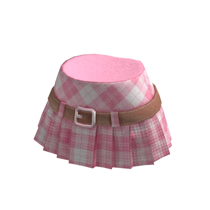 ✨ Pink Tartan Pleated Skirt Academia