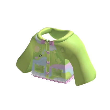 ☆ ꒰ frog charm raincoat in green