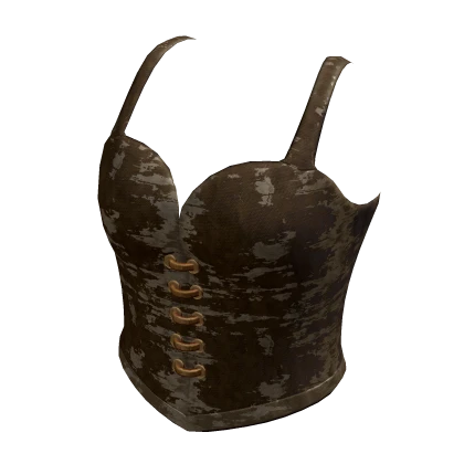 brown denim y2k lace corset