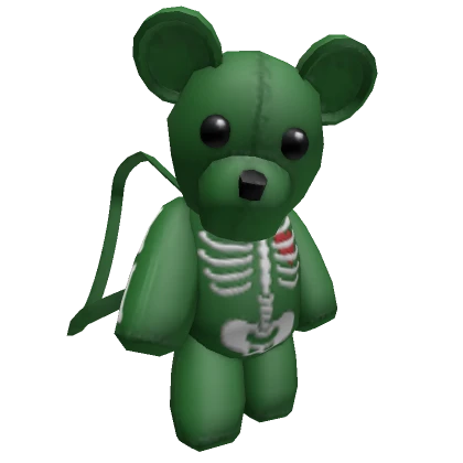 Y2K Dark Green Skeleton Teddy Bear [1.0]