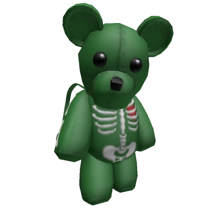 Y2K Dark Green Skeleton Teddy Bear [3.0]