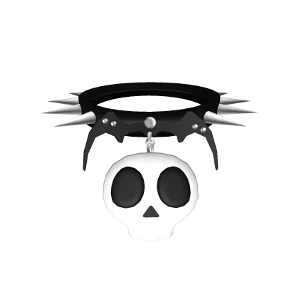 gothic skull plush spiked choker 3.0