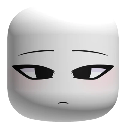 Thin Eyes Face - White