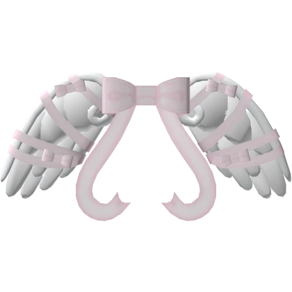 ♡ : small kawaii peagasus wings + pink ribbons