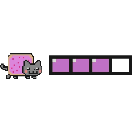 Nyan Cat 8-Bit Hp Health Bar