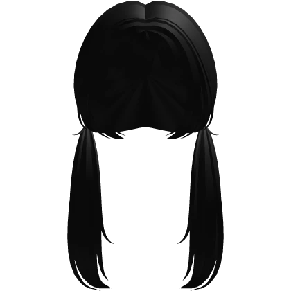 ♡ cute long anime pigtails black moe