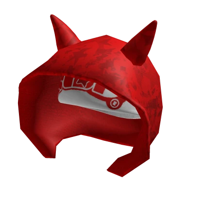 RED ROCKSTAR CAMO HOODIE X BEANIE