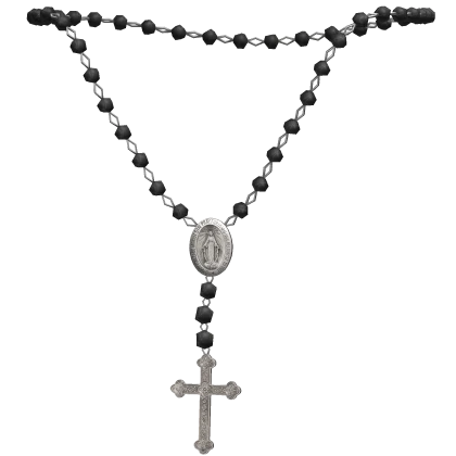 black rosary necklace