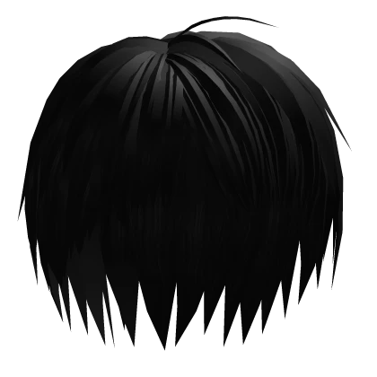 messy emo korean manwha boy hair black