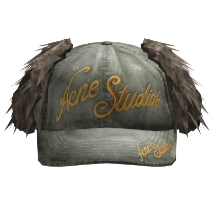 🌻Vintage Denim Acne Studios Hat w Fur🌻