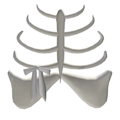 ♡ 3.0 creepy bone ribcage w/ white droopy bow