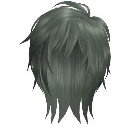 Messy Vkei Punk Green Hairstyle