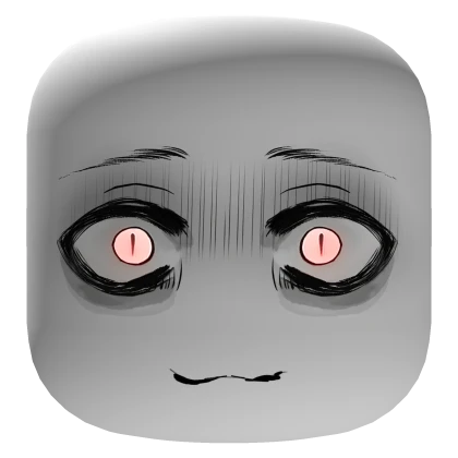 Crazy Madness Face With Glowing Red Eyes