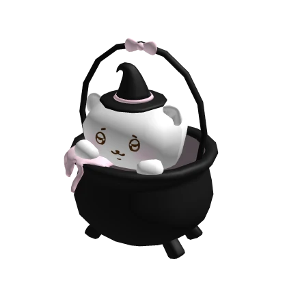  𖹭 : kawaii spooky pink chiikawa witch cauldron