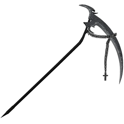 Cross Chain Scythe Weapon Steel Back