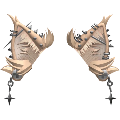 Pierced Emo Fluffy Cat Ears (Blonde)