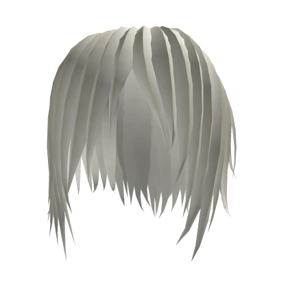 white emo wispy one eyed black hair