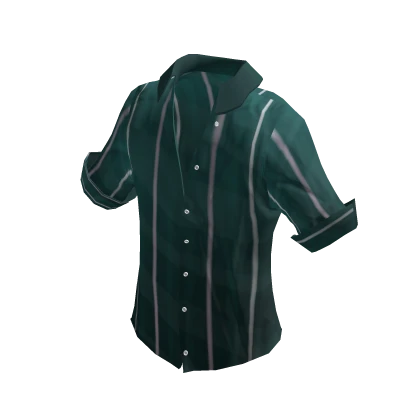 KLOSSETTE - Green Striped Half Buttoned Shirt