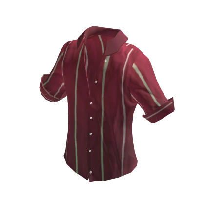 KLOSSETTE - Red Striped Half Buttoned Shirt