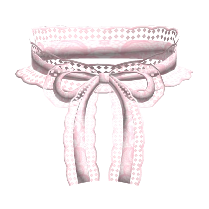 3.0 Pink Lace Choker w Bow