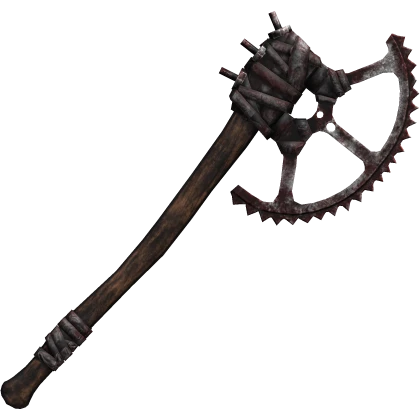 Goth Broken Gear Axe