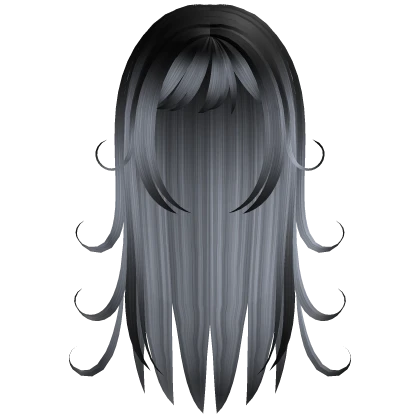 ♰ : swirly gothic horror protag hair - grey ombre